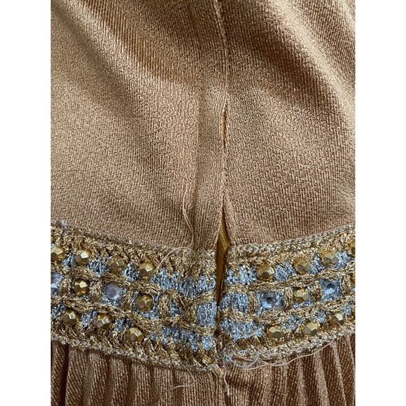 Vintage 1960’s Shimmery Metallic Gold MOD/Cocktail Original Jr. Them NY Dress - Picture 5 of 16